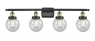 Beacon - 4 Light - 36 inch - Black Antique Brass - Bath Vanity Light (3442|916-4W-BAB-G204-6-LED)