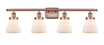 Cone - 4 Light - 36 inch - Antique Copper - Bath Vanity Light (3442|916-4W-AC-G61-LED)