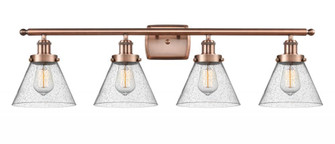 Cone - 4 Light - 38 inch - Antique Copper - Bath Vanity Light (3442|916-4W-AC-G44)