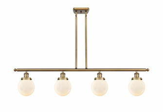 Beacon - 4 Light - 48 inch - Brushed Brass - Stem Hung - Island Light (3442|916-4I-BB-G201-6)