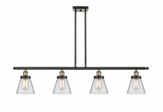 Cone - 4 Light - 48 inch - Black Antique Brass - Stem Hung - Island Light (3442|916-4I-BAB-G62-LED)