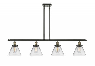 Cone - 4 Light - 48 inch - Black Antique Brass - Stem Hung - Island Light (3442|916-4I-BAB-G42-LED)