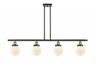 Beacon - 4 Light - 48 inch - Black Antique Brass - Stem Hung - Island Light (3442|916-4I-BAB-G201-6-LED)