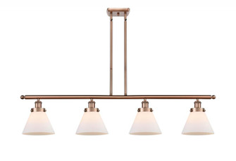 Cone - 4 Light - 48 inch - Antique Copper - Stem Hung - Island Light (3442|916-4I-AC-G41-LED)