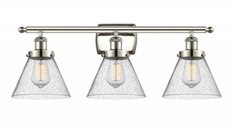 Cone - 3 Light - 28 inch - Polished Nickel - Bath Vanity Light (3442|916-3W-PN-G44-LED)