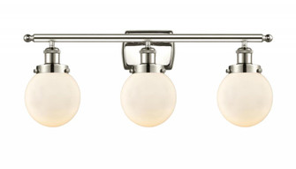 Beacon - 3 Light - 26 inch - Polished Nickel - Bath Vanity Light (3442|916-3W-PN-G201-6-LED)