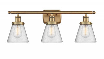 Cone - 3 Light - 26 inch - Brushed Brass - Bath Vanity Light (3442|916-3W-BB-G64)