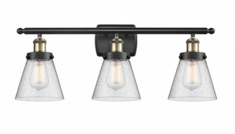Cone - 3 Light - 26 inch - Black Antique Brass - Bath Vanity Light (3442|916-3W-BAB-G64-LED)