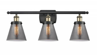 Cone - 3 Light - 26 inch - Black Antique Brass - Bath Vanity Light (3442|916-3W-BAB-G63)