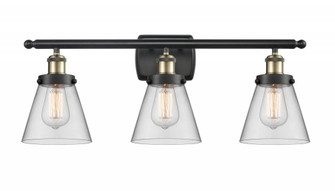 Cone - 3 Light - 26 inch - Black Antique Brass - Bath Vanity Light (3442|916-3W-BAB-G62)