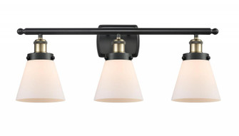 Cone - 3 Light - 26 inch - Black Antique Brass - Bath Vanity Light (3442|916-3W-BAB-G61-LED)
