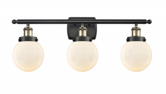 Beacon - 3 Light - 26 inch - Black Antique Brass - Bath Vanity Light (3442|916-3W-BAB-G201-6-LED)