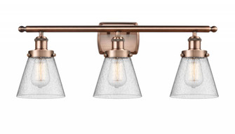 Cone - 3 Light - 26 inch - Antique Copper - Bath Vanity Light (3442|916-3W-AC-G64)