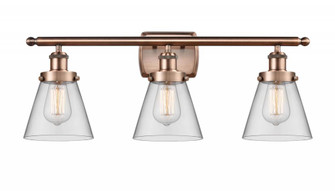 Cone - 3 Light - 26 inch - Antique Copper - Bath Vanity Light (3442|916-3W-AC-G62)