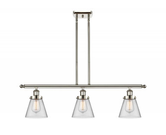 Cone - 3 Light - 36 inch - Polished Nickel - Stem Hung - Island Light (3442|916-3I-PN-G62-LED)