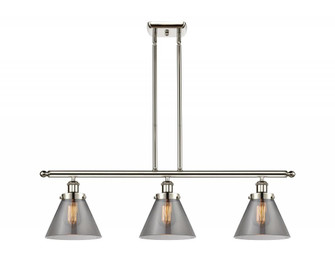Cone - 3 Light - 36 inch - Polished Nickel - Stem Hung - Island Light (3442|916-3I-PN-G43-LED)