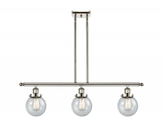 Beacon - 3 Light - 36 inch - Polished Nickel - Stem Hung - Island Light (3442|916-3I-PN-G204-6-LED)