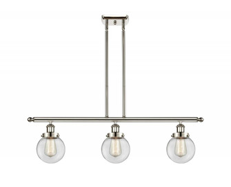 Beacon - 3 Light - 36 inch - Polished Nickel - Stem Hung - Island Light (3442|916-3I-PN-G202-6-LED)
