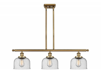 Bell - 3 Light - 36 inch - Brushed Brass - Stem Hung - Island Light (3442|916-3I-BB-G74)