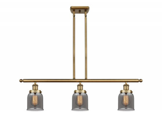 Bell - 3 Light - 36 inch - Brushed Brass - Stem Hung - Island Light (3442|916-3I-BB-G53)