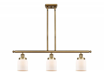 Bell - 3 Light - 36 inch - Brushed Brass - Stem Hung - Island Light (3442|916-3I-BB-G51)