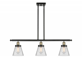 Cone - 3 Light - 36 inch - Black Antique Brass - Stem Hung - Island Light (3442|916-3I-BAB-G62)