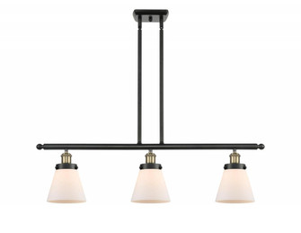 Cone - 3 Light - 36 inch - Black Antique Brass - Stem Hung - Island Light (3442|916-3I-BAB-G61-LED)
