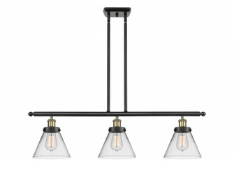 Cone - 3 Light - 36 inch - Black Antique Brass - Stem Hung - Island Light (3442|916-3I-BAB-G42)