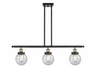 Beacon - 3 Light - 36 inch - Black Antique Brass - Stem Hung - Island Light (3442|916-3I-BAB-G204-6)