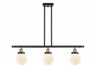 Beacon - 3 Light - 36 inch - Black Antique Brass - Stem Hung - Island Light (3442|916-3I-BAB-G201-6-LED)