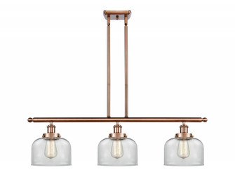 Bell - 3 Light - 36 inch - Antique Copper - Stem Hung - Island Light (3442|916-3I-AC-G72)