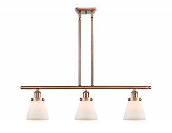 Cone - 3 Light - 36 inch - Antique Copper - Stem Hung - Island Light (3442|916-3I-AC-G61-LED)