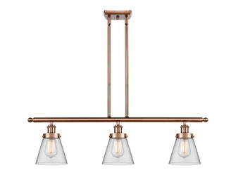 Cone - 3 Light - 36 inch - Antique Copper - Stem Hung - Island Light (3442|916-3I-AC-G62)
