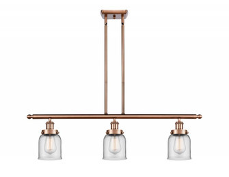 Bell - 3 Light - 36 inch - Antique Copper - Stem Hung - Island Light (3442|916-3I-AC-G52-LED)