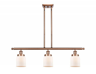 Bell - 3 Light - 36 inch - Antique Copper - Stem Hung - Island Light (3442|916-3I-AC-G51-LED)