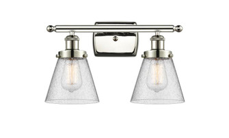 Cone - 2 Light - 16 inch - Polished Nickel - Bath Vanity Light (3442|916-2W-PN-G64-LED)