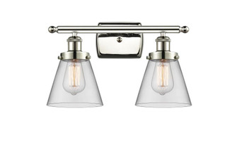 Cone - 2 Light - 16 inch - Polished Nickel - Bath Vanity Light (3442|916-2W-PN-G62-LED)