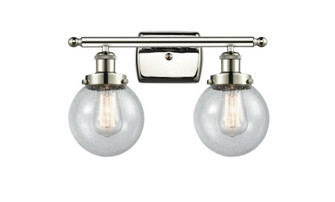Beacon - 2 Light - 16 inch - Polished Nickel - Bath Vanity Light (3442|916-2W-PN-G204-6-LED)