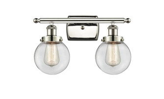 Beacon - 2 Light - 16 inch - Polished Nickel - Bath Vanity Light (3442|916-2W-PN-G202-6-LED)