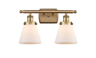 Cone - 2 Light - 16 inch - Brushed Brass - Bath Vanity Light (3442|916-2W-BB-G61)