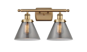 Cone - 2 Light - 18 inch - Brushed Brass - Bath Vanity Light (3442|916-2W-BB-G43-LED)