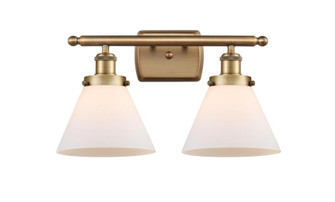 Cone - 2 Light - 18 inch - Brushed Brass - Bath Vanity Light (3442|916-2W-BB-G41-LED)