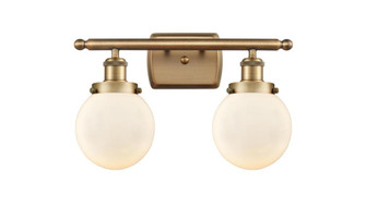 Beacon - 2 Light - 16 inch - Brushed Brass - Bath Vanity Light (3442|916-2W-BB-G201-6)