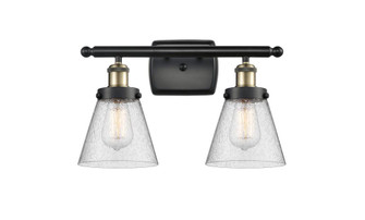 Cone - 2 Light - 16 inch - Black Antique Brass - Bath Vanity Light (3442|916-2W-BAB-G64)