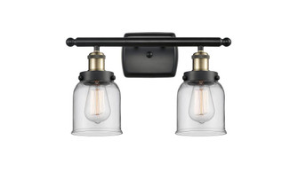 Bell - 2 Light - 16 inch - Black Antique Brass - Bath Vanity Light (3442|916-2W-BAB-G52-LED)