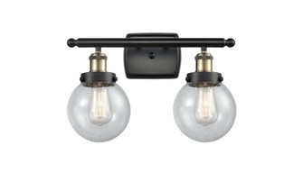 Beacon - 2 Light - 16 inch - Black Antique Brass - Bath Vanity Light (3442|916-2W-BAB-G204-6)
