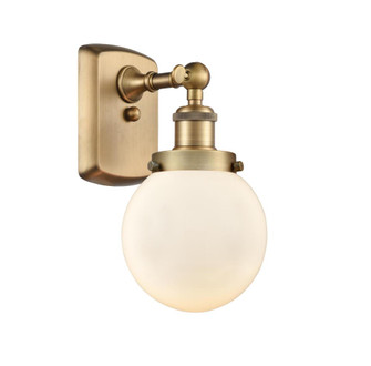 Beacon - 1 Light - 6 inch - Brushed Brass - Sconce (3442|916-1W-BB-G201-6)