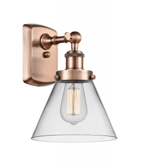 Cone - 1 Light - 8 inch - Antique Copper - Sconce (3442|916-1W-AC-G42-LED)