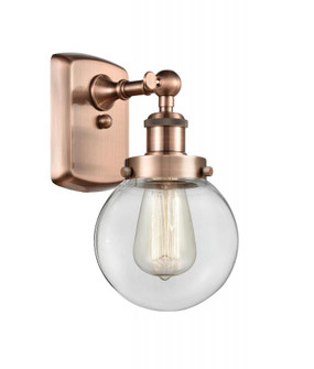 Beacon - 1 Light - 6 inch - Antique Copper - Sconce (3442|916-1W-AC-G202-6-LED)