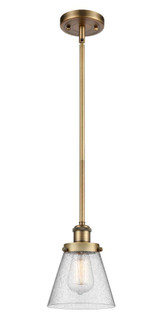 Cone - 1 Light - 6 inch - Brushed Brass - Mini Pendant (3442|916-1S-BB-G64-LED)